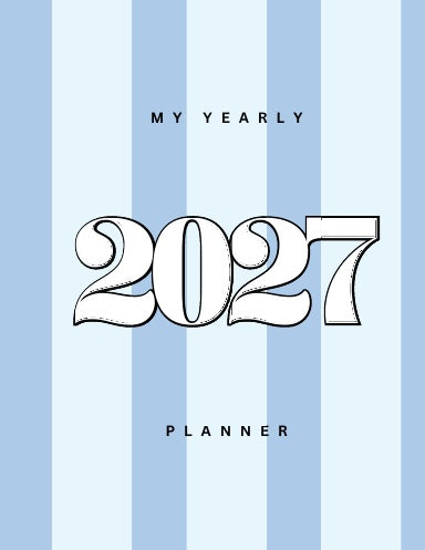 2027 Blue Striped Planner image 0