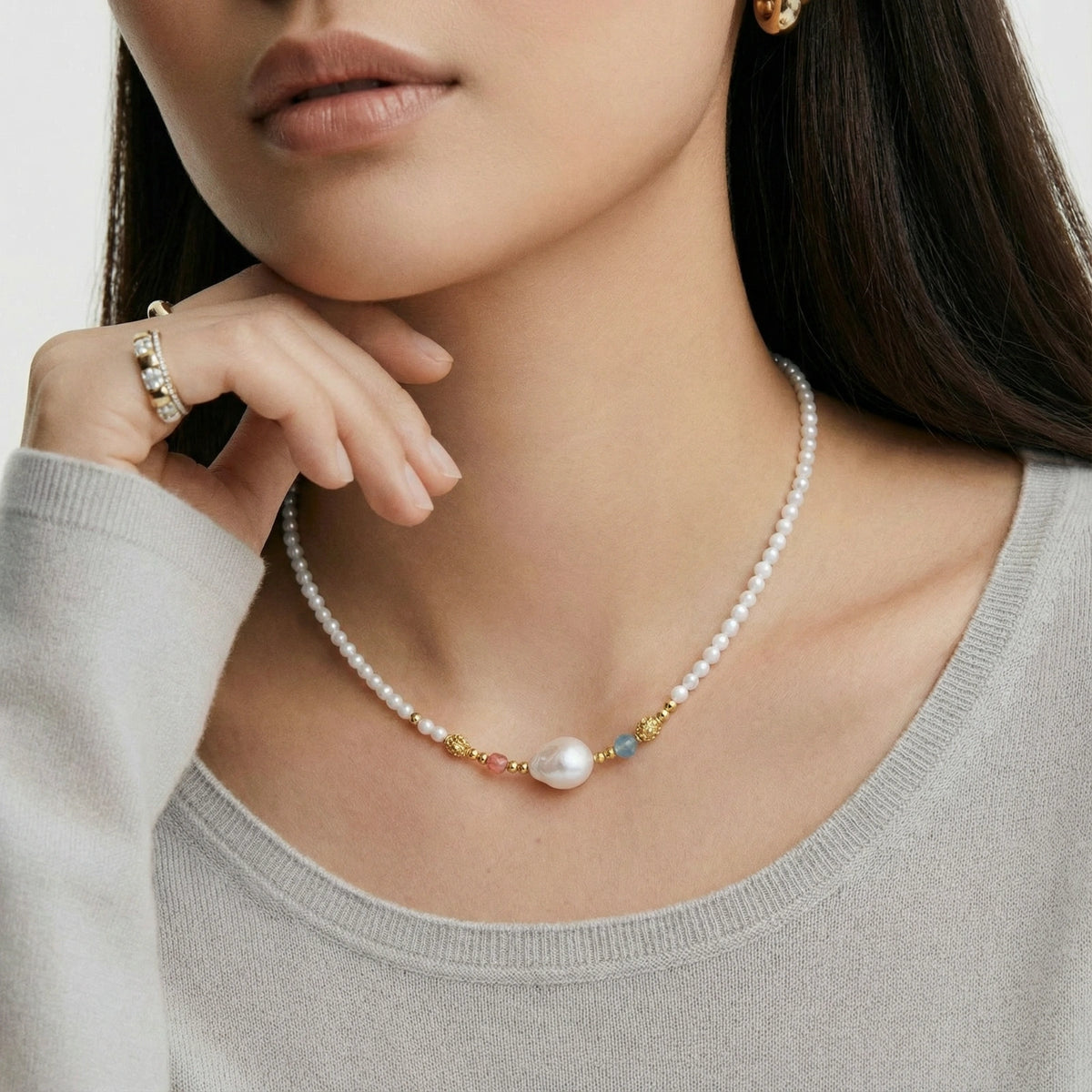 Sunlit Pearl Necklace