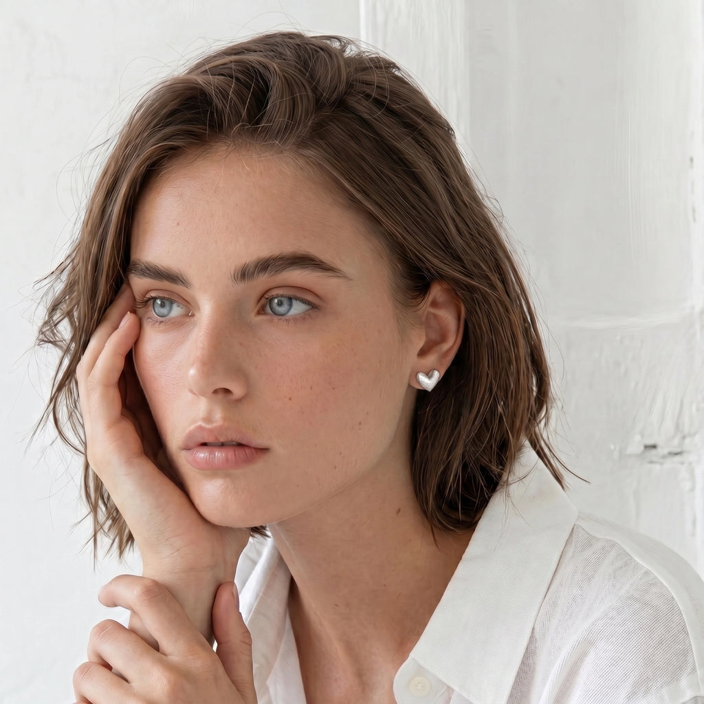 Puffy Heart Studs