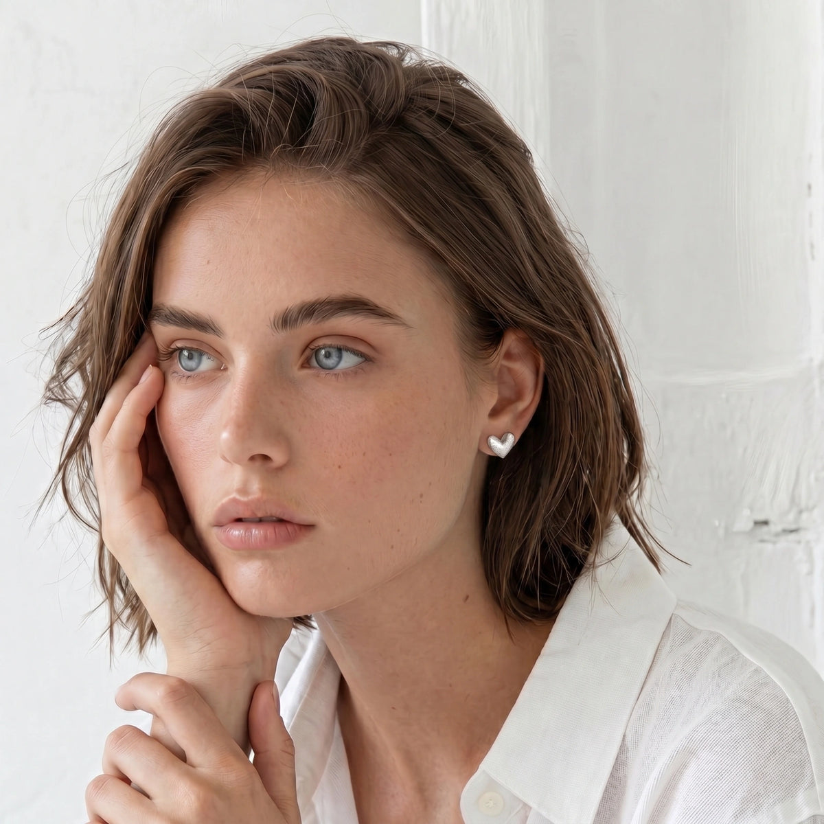 Puffy Heart Studs