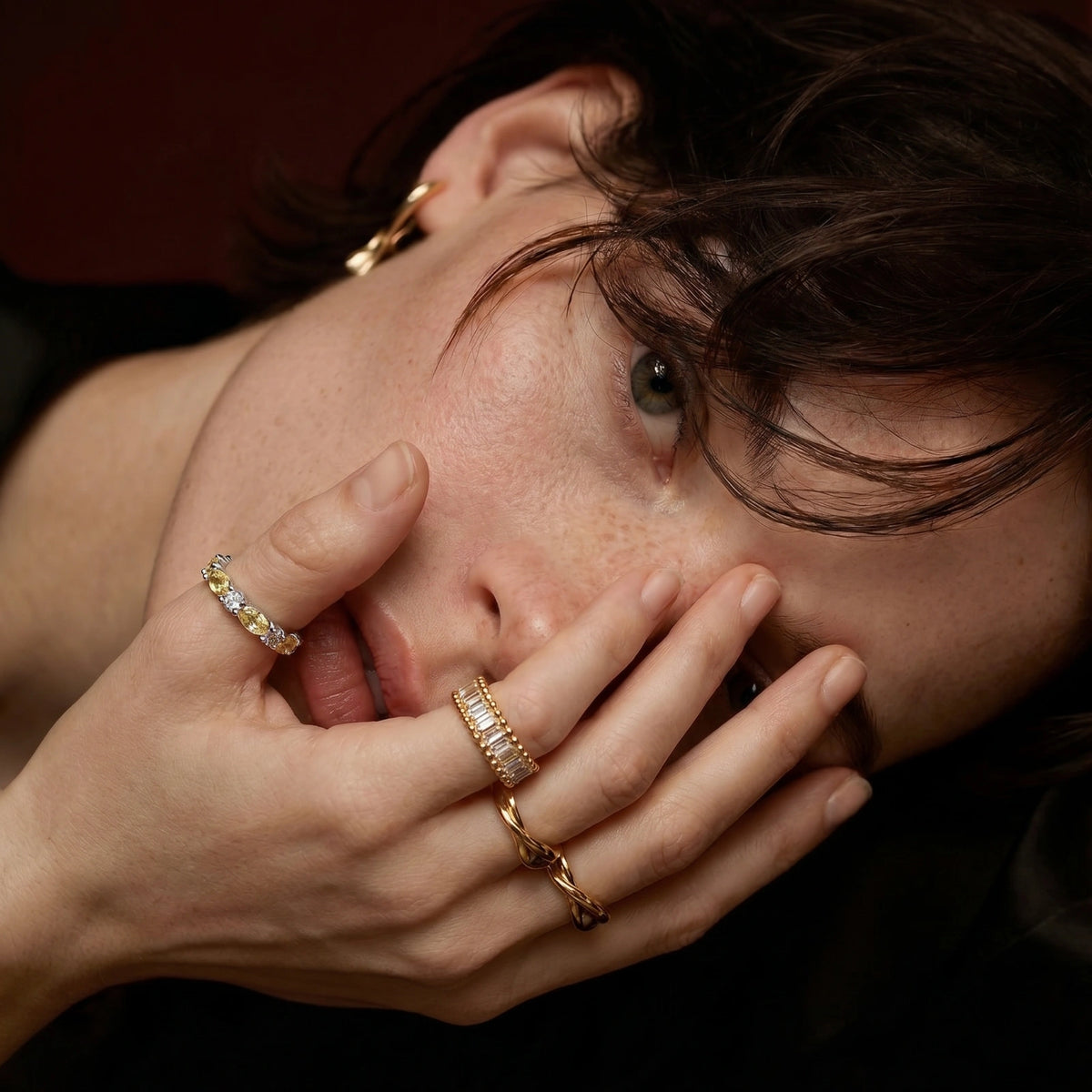 Golden Baguette Eternity Ring