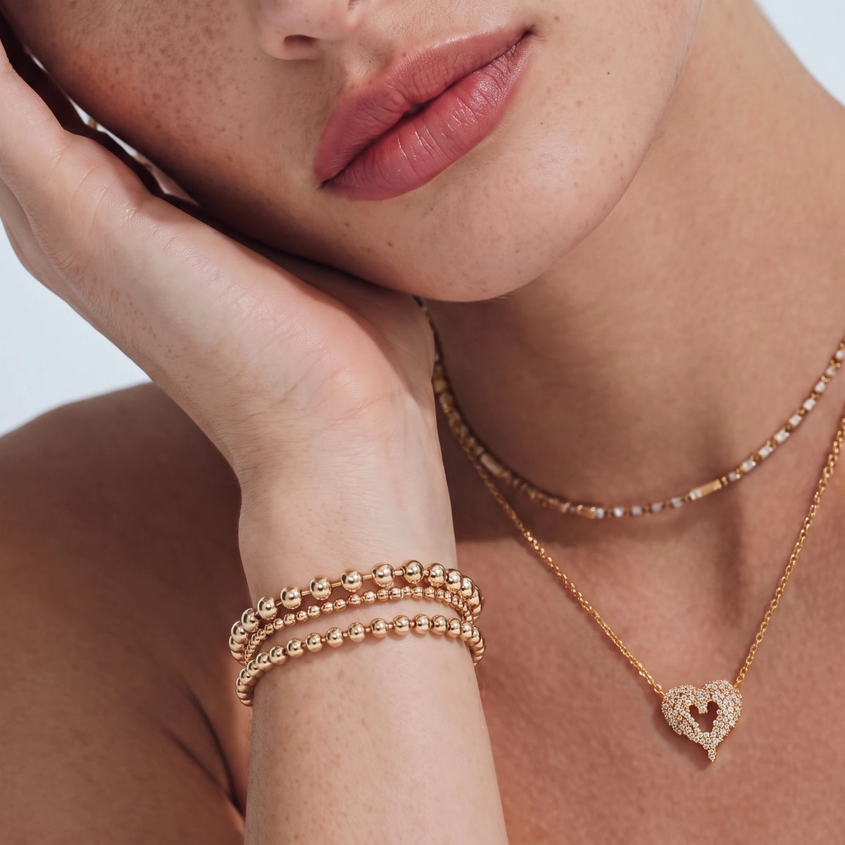 Scattered Heart Necklace