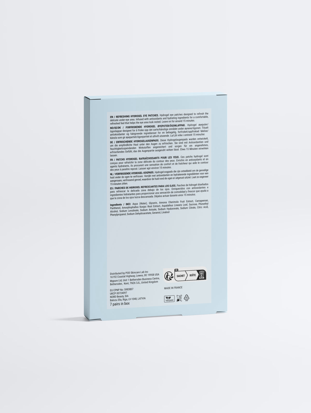 Anti-Fatigue Hydrogel Eye Patches