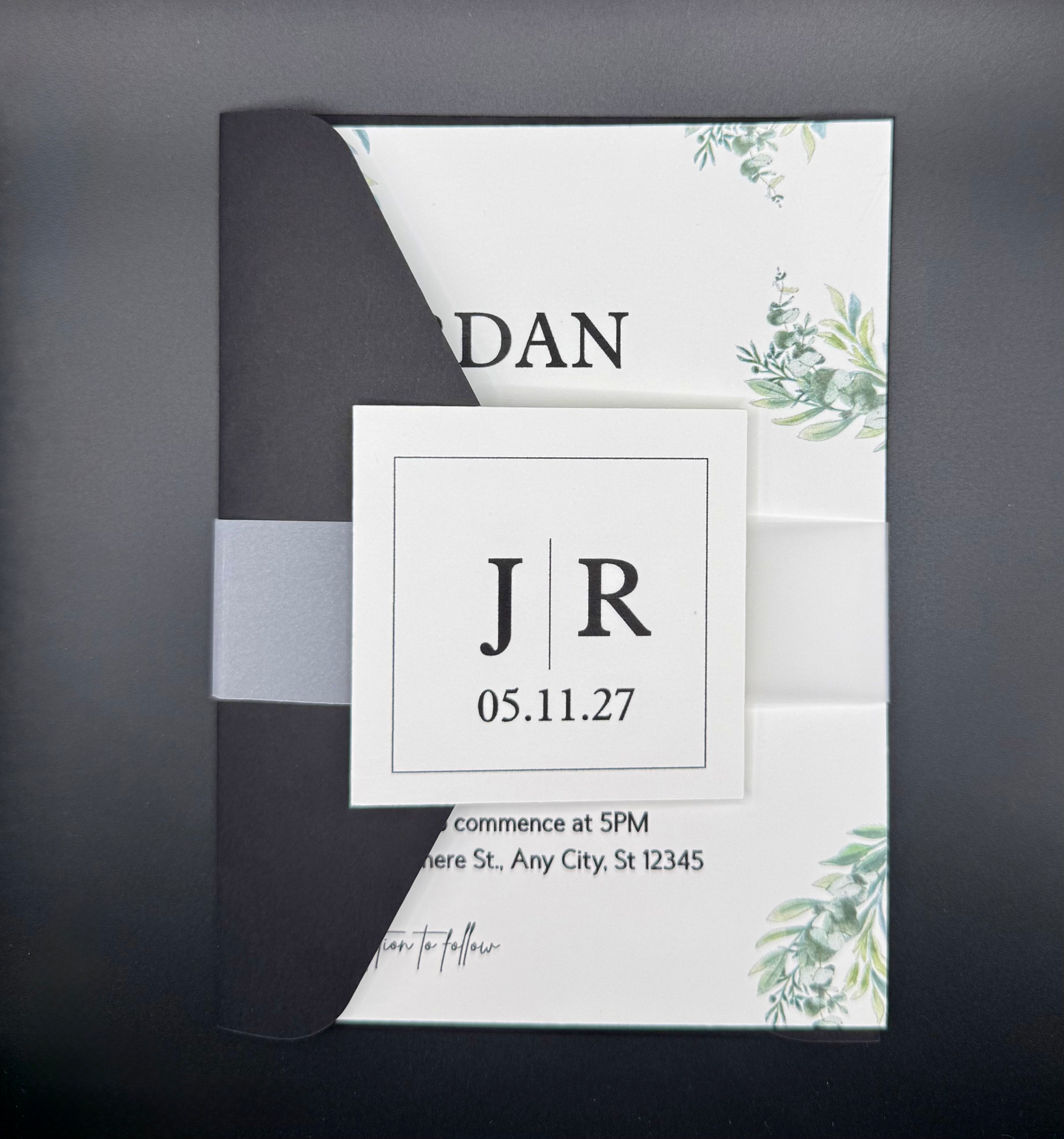 Invitation Belly Band - Set of 25 image 4