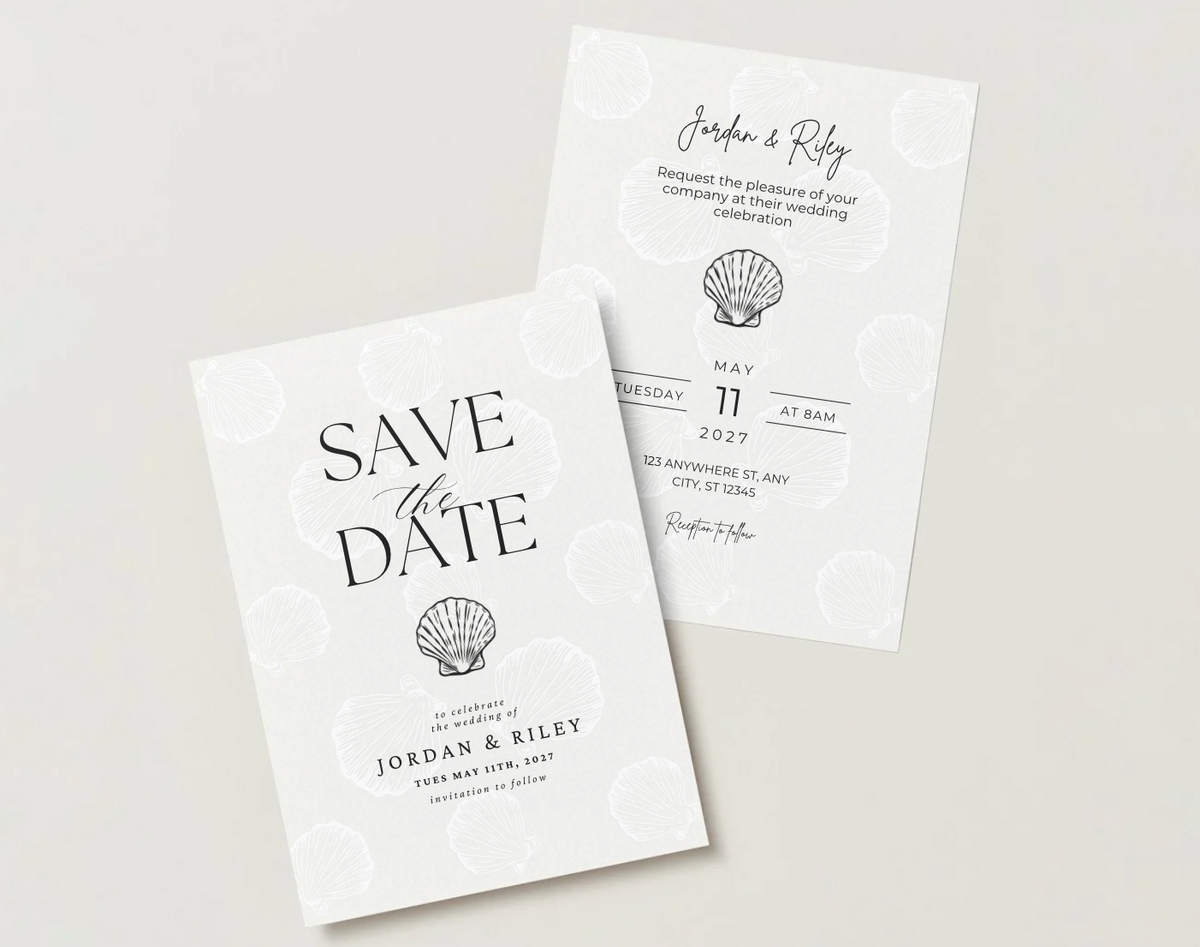 Pearl Coast Invitation Suite Template