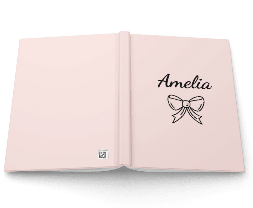 Personalized Bow Hardcover Journal