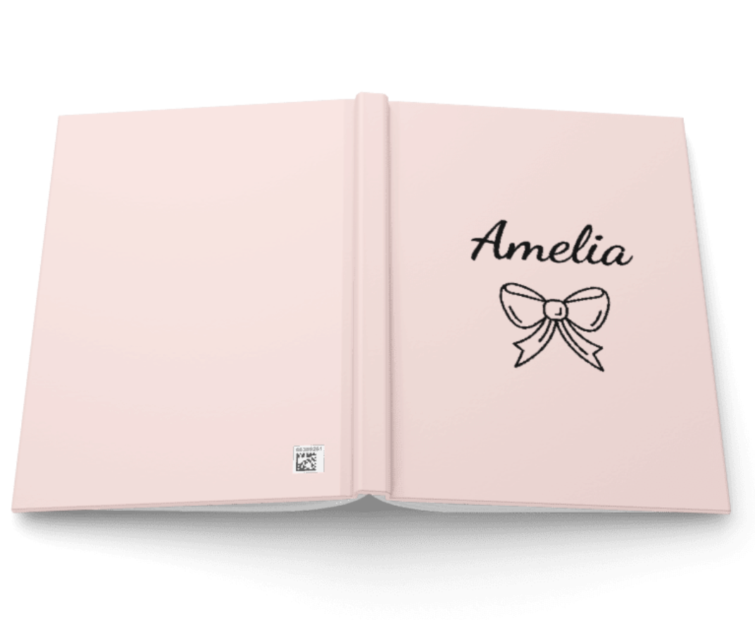 Personalized Bow Hardcover Journal