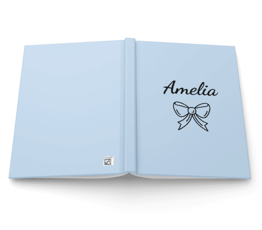 Personalized Bow Hardcover Journal