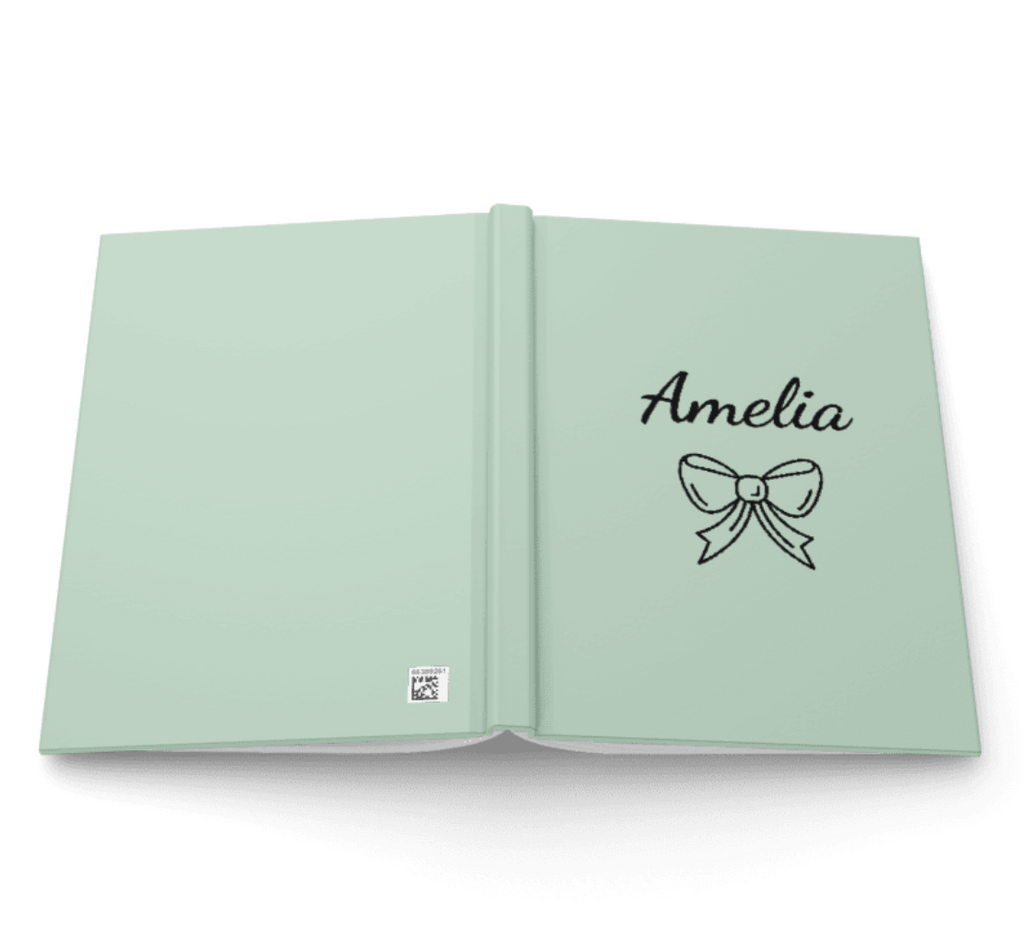 Personalized Bow Hardcover Journal