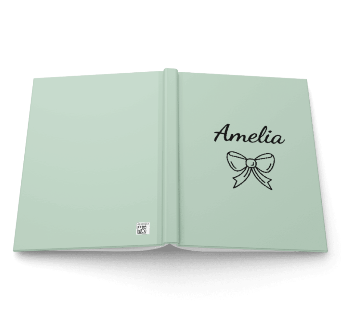 Personalized Bow Hardcover Journal