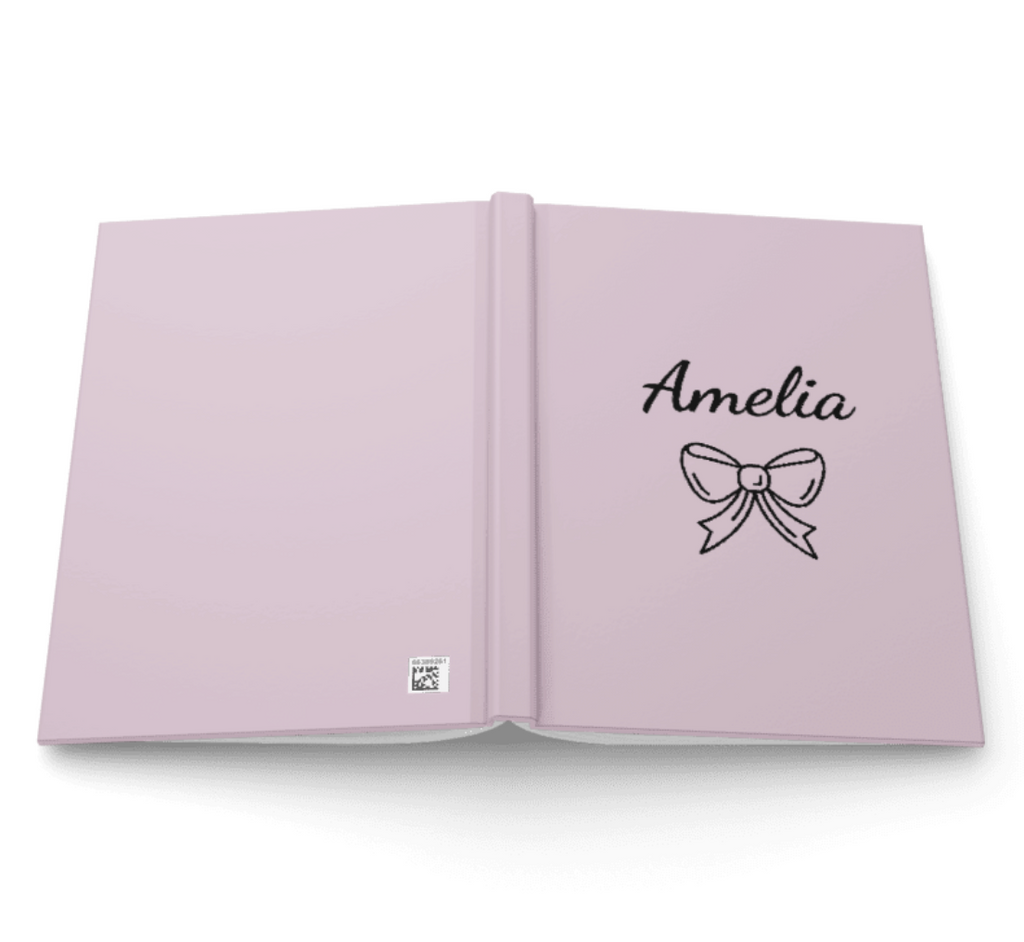 Personalized Bow Hardcover Journal