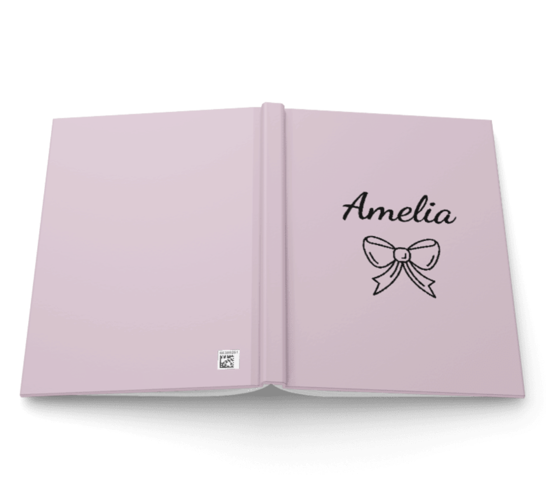 Personalized Bow Hardcover Journal