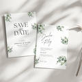 Greenery Wedding Invitation Suite Template