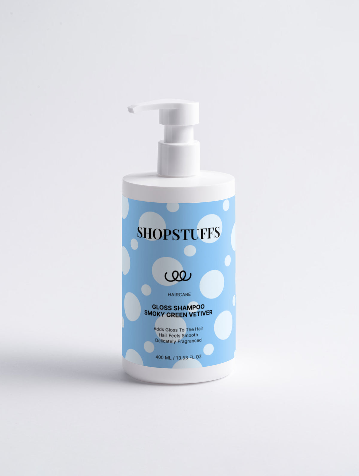 Gloss Shampoo - Smoky Green Vetiver - Gloss shampoo bottle, Smoky Green Vetiver scent