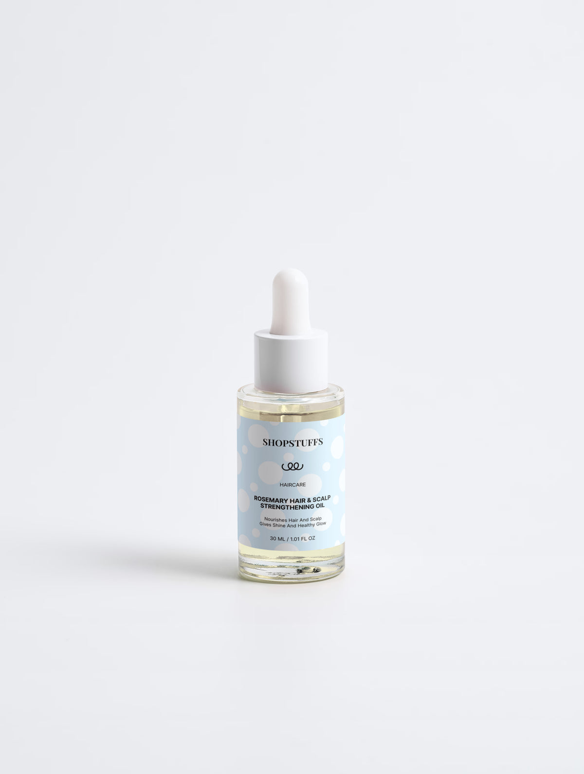 Rosemary Hair & Scalp Strengthening Oil - Rosemary hair and scalp oil dropper bottle, view 3