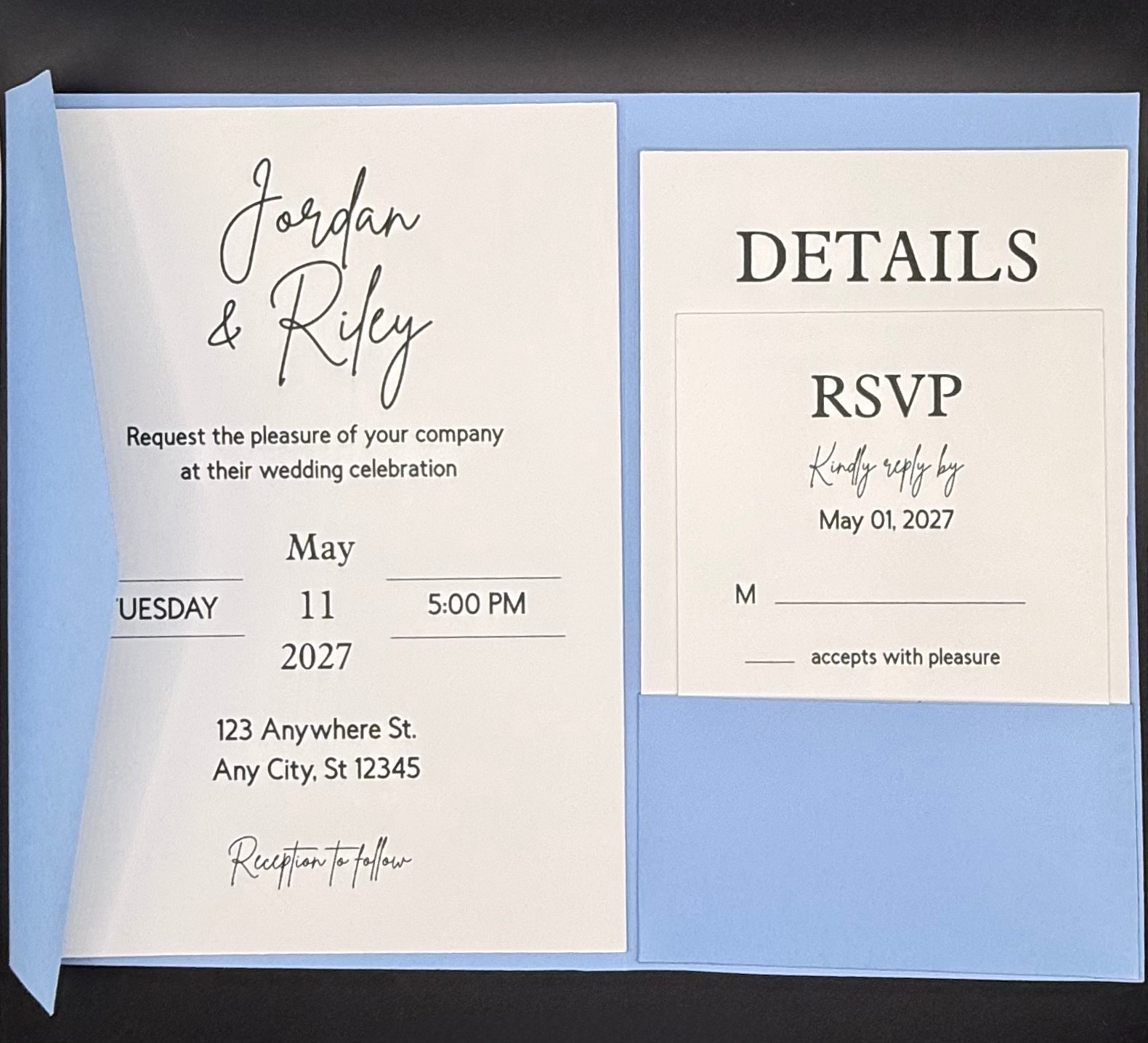 Blue Floral Wedding Suite - Set of 25 image 8