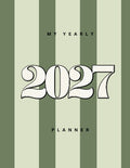 2027 Green Striped Planner image 0
