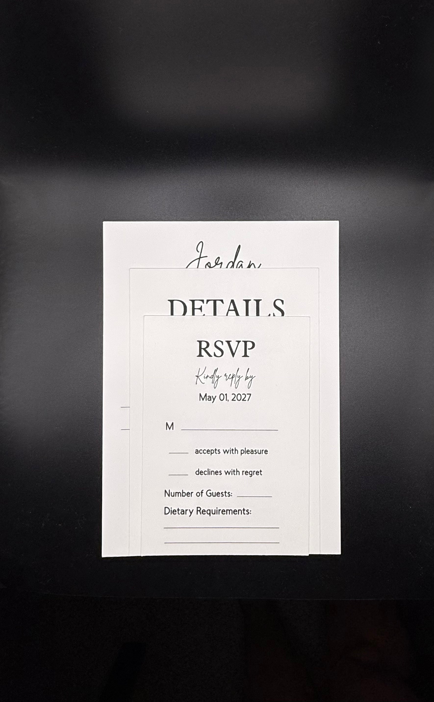 Black and White Modern Wedding Suite - Set of 25 image 2