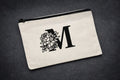 The Everyday Keepsake Pouch - Flower Initial - 9" x 7.1" image 0