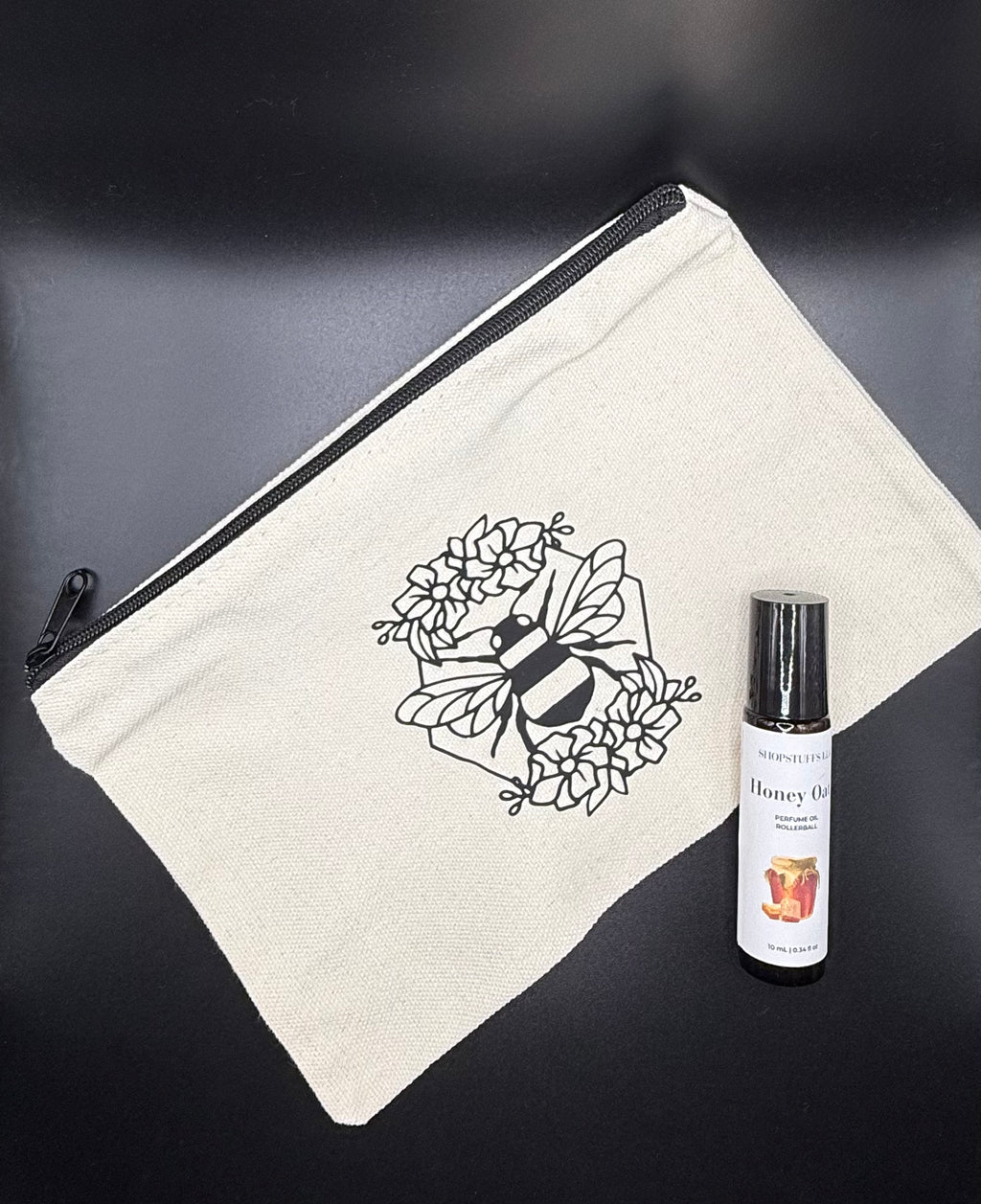 The Little Keepsake Duo  - 8" x 5" Pouch + Fragrance Rollerball image 1