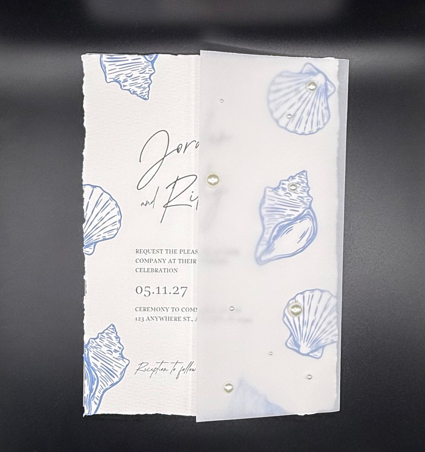 Pearl Frosted Invitation Sleeve - Set of 25 image 0