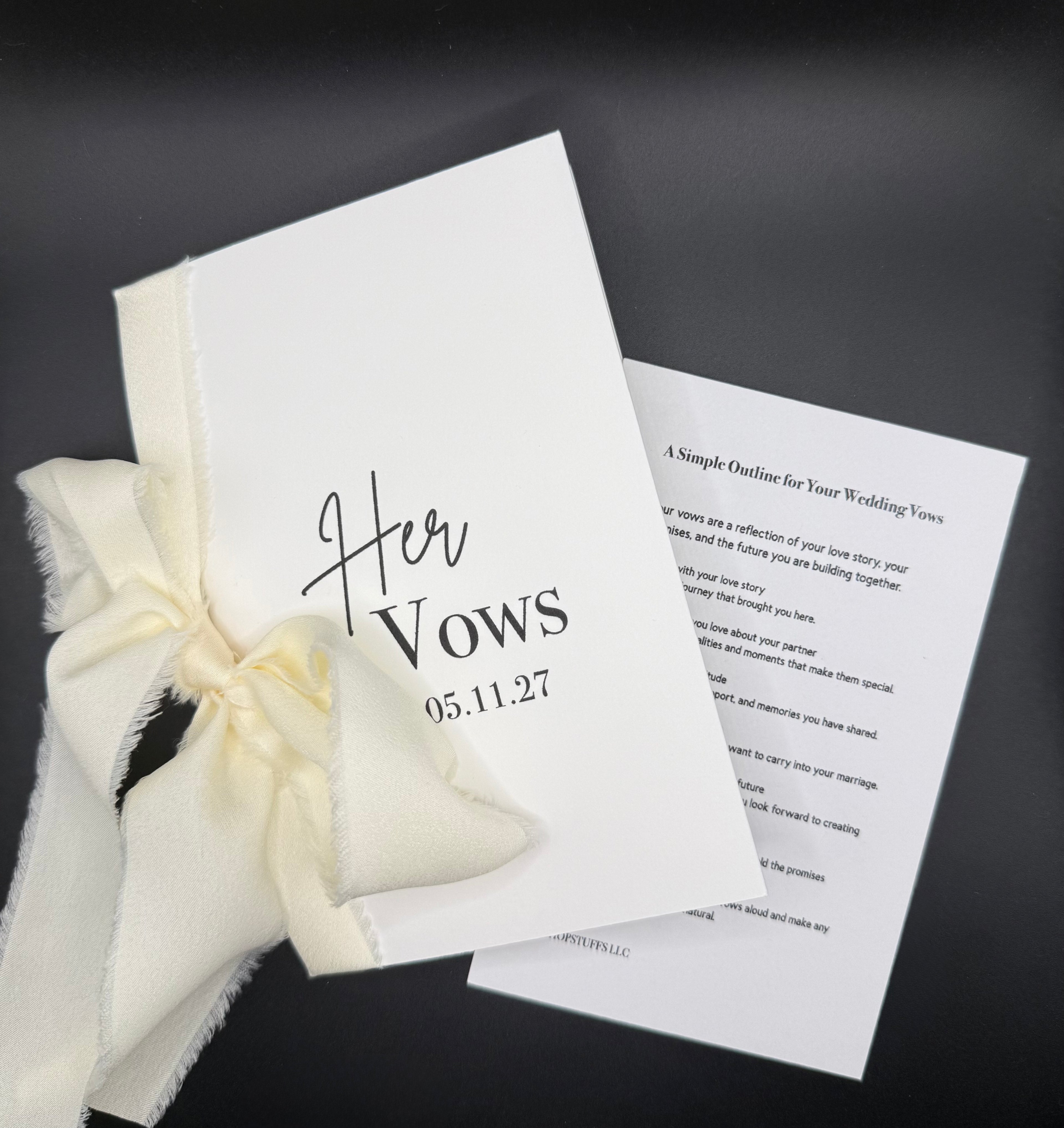 Handmade Wedding Vow Book image 1