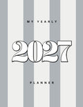 2027 Gray Striped Planner image 0