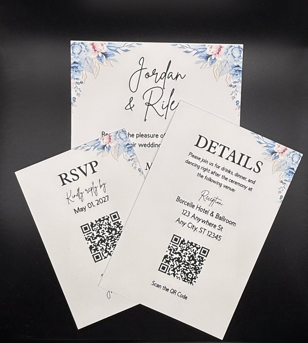 Blue Floral Wedding Suite - Set of 25 image 0