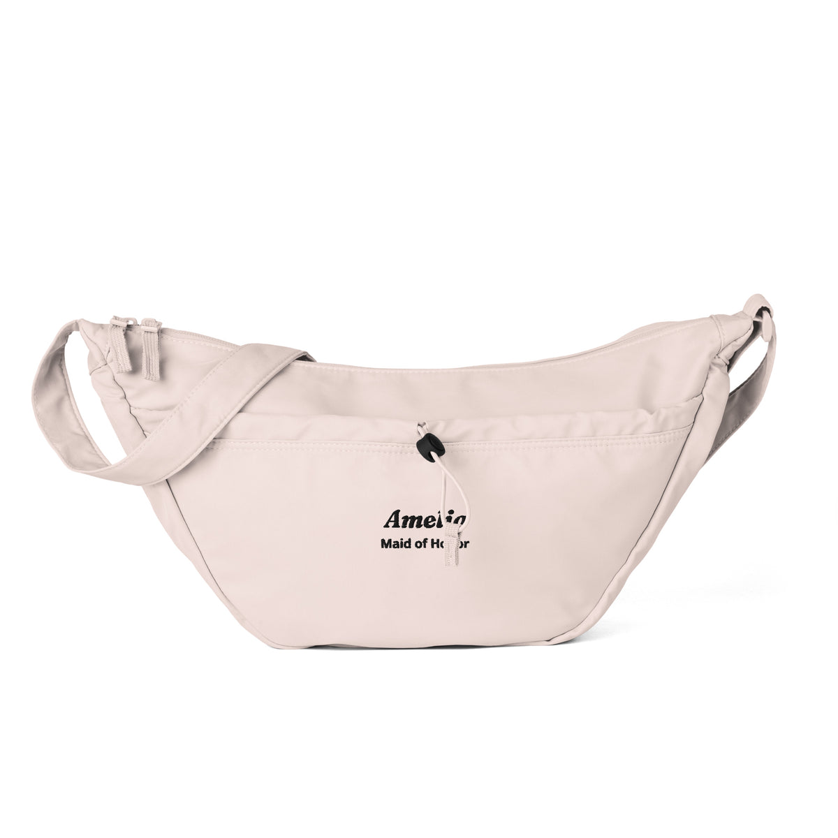 Personalized Bridal Party Crossbody Bag, pink, front view