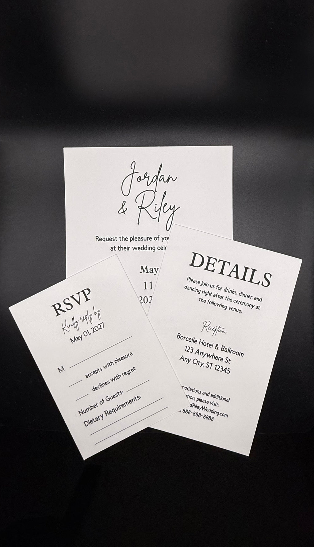 Black and White Modern Wedding Suite - Set of 25 image 0