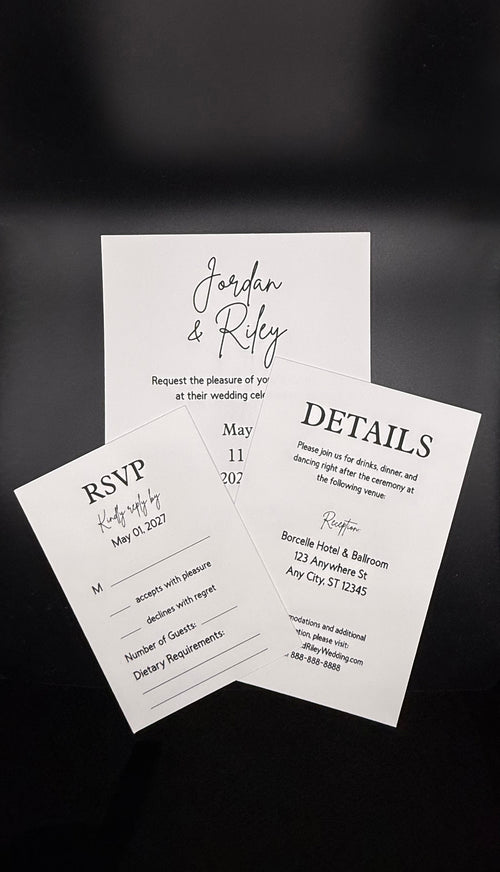 Black and White Modern Wedding Suite - Set of 25 image 0
