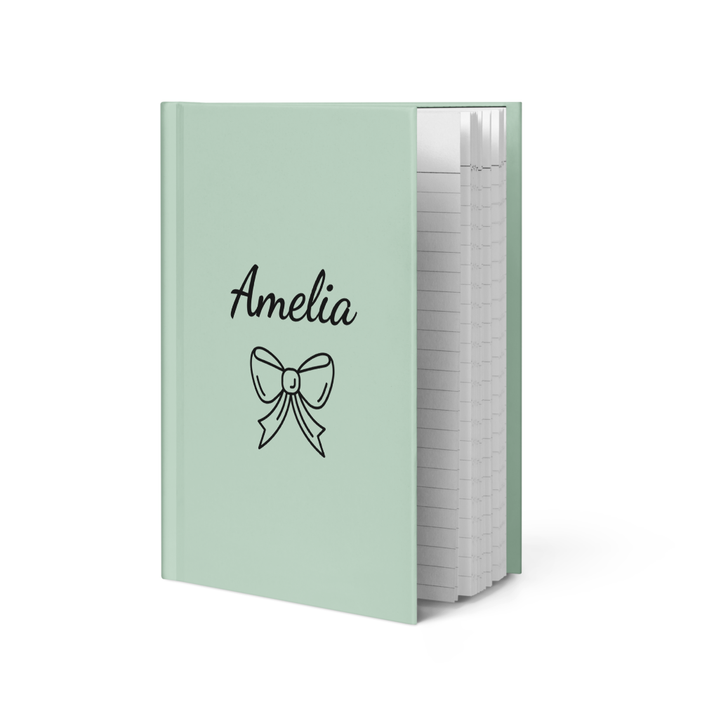 Personalized Bow Hardcover Journal