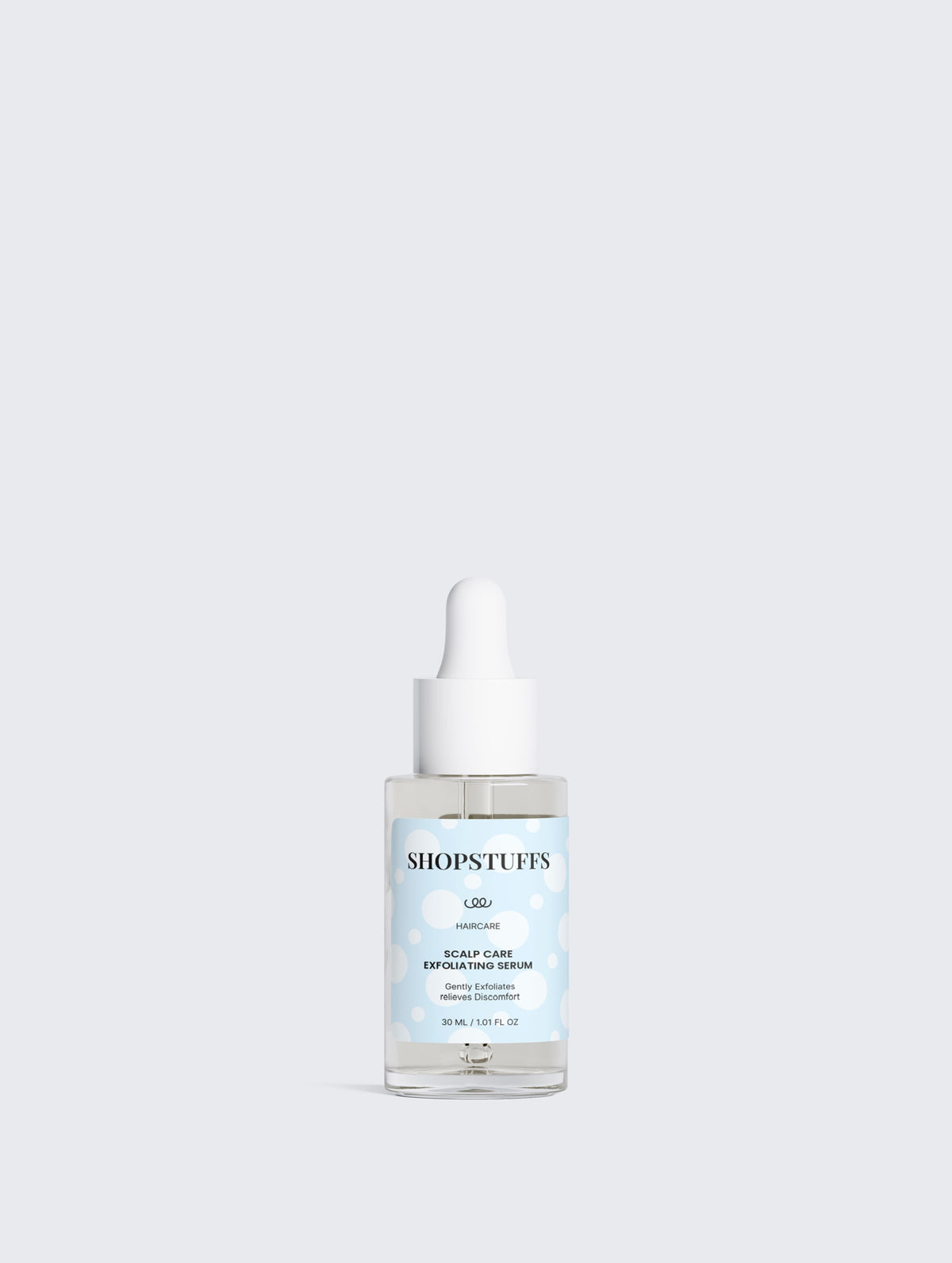 Scalp Care Exfoliating Serum - Exfoliating scalp care serum bottle with lactic acid, view 3