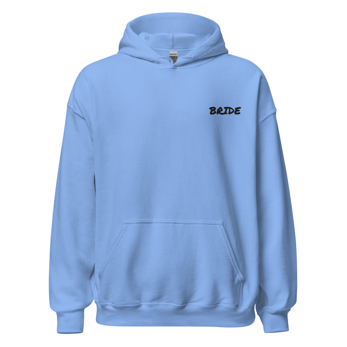 Personalized Bridal Party Hoodie, blue, front view, image 1