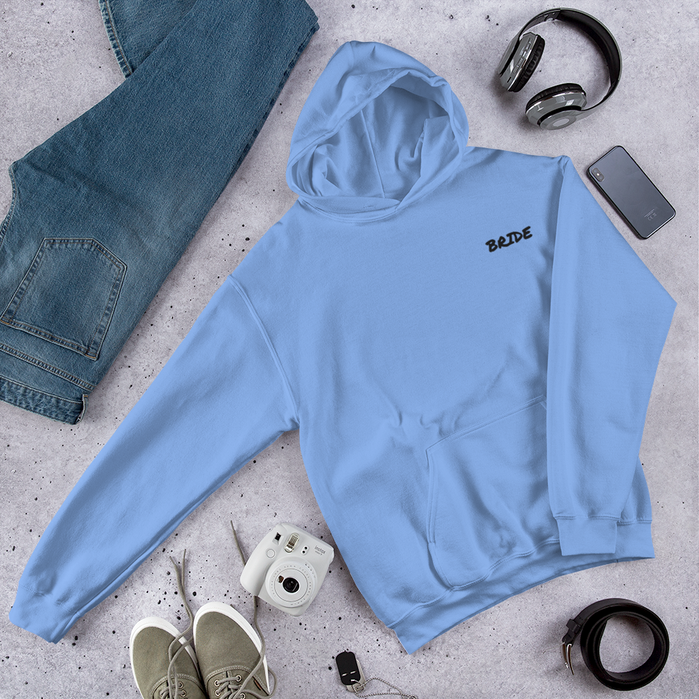 Bridal Party Hoodie – Personalized Wedding Party Hoodie Black Embroidery