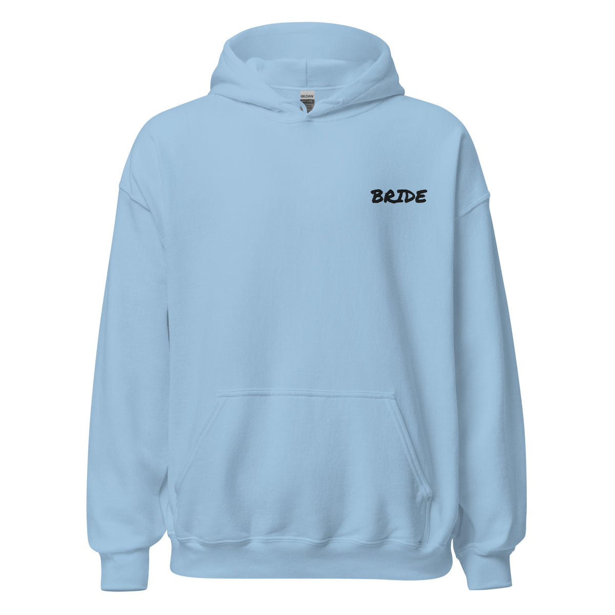 Personalized Bridal Party Hoodie, blue, front view, image 2