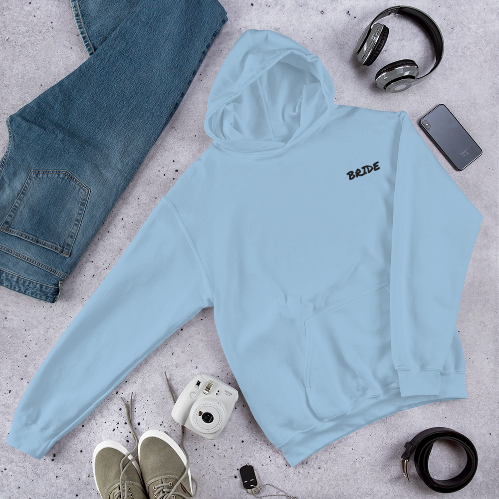 Bridal Party Hoodie – Personalized Wedding Party Hoodie Black Embroidery