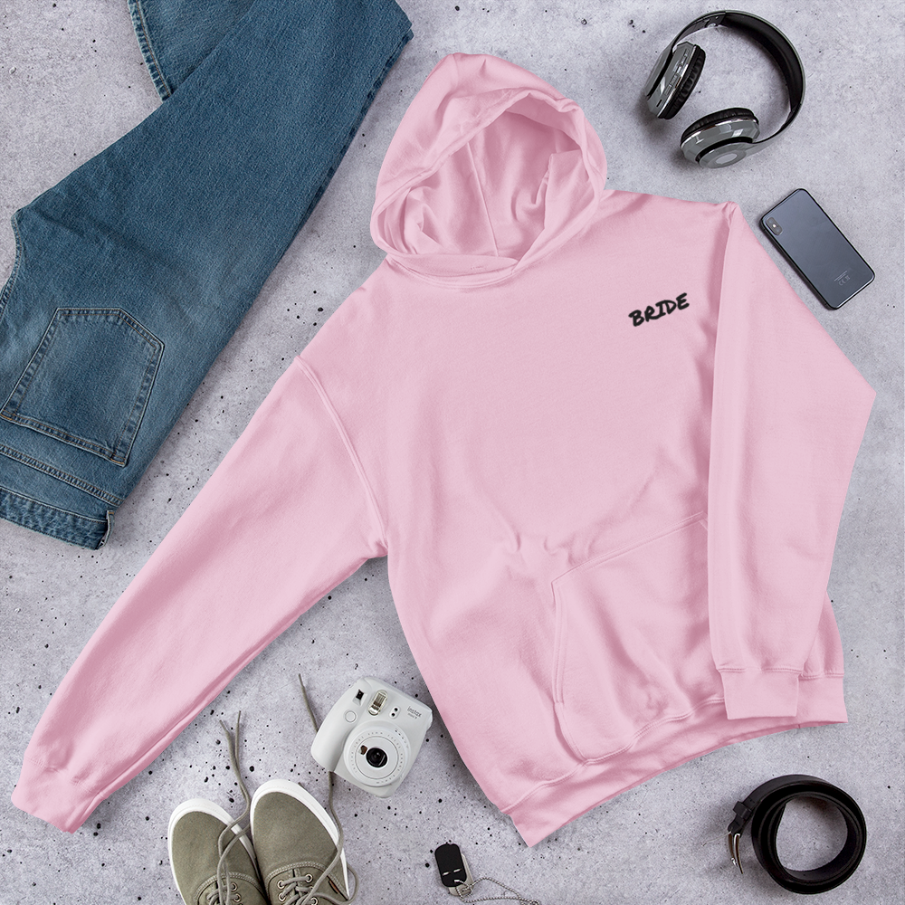 Bridal Party Hoodie – Personalized Wedding Party Hoodie Black Embroidery