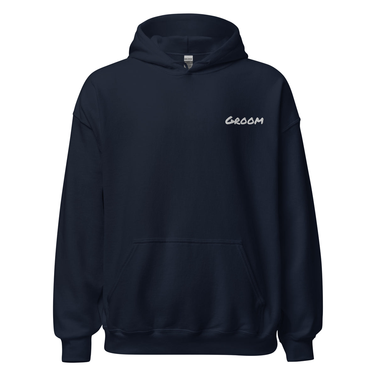 Personalized Bridal Party Hoodie, navy, front view